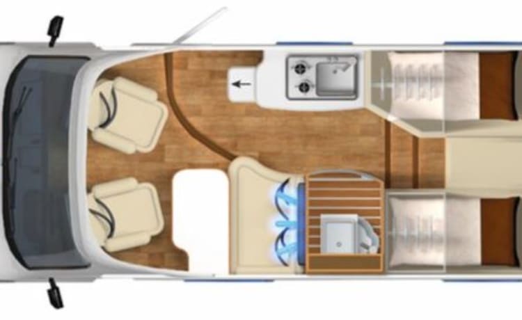 Bonnie – Ein Hymer-Wohnmobil mit 2 Schlafplätzen aus dem Jahr 2020. Ideal für Paare, die eine luxuriöse Reise wünschen