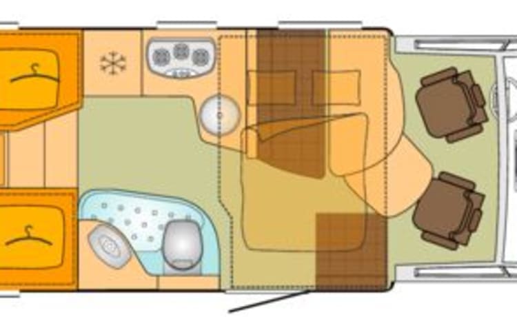 Luxus Wohnmobil 4 Personen Automatik.