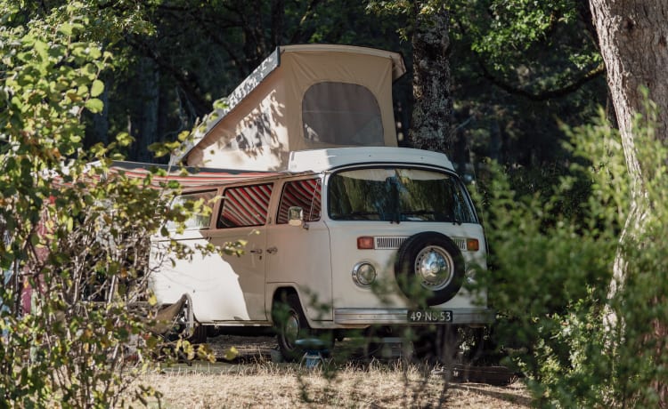 4p Volkswagen bus uit 1975