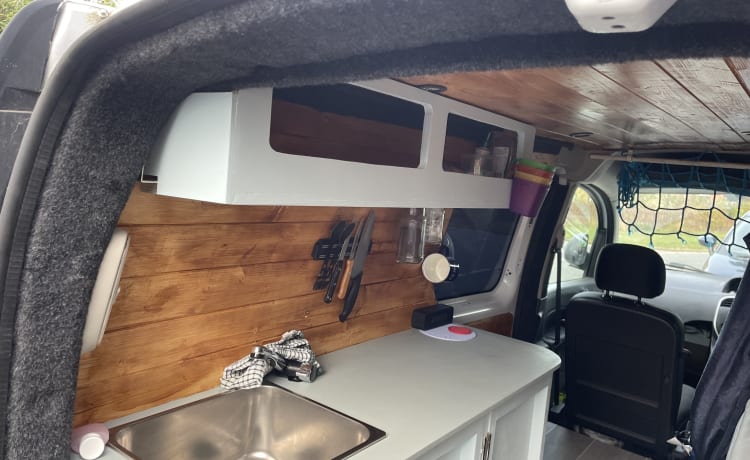 1 slaapplaats Renault Kangoo LWB Micro Camper