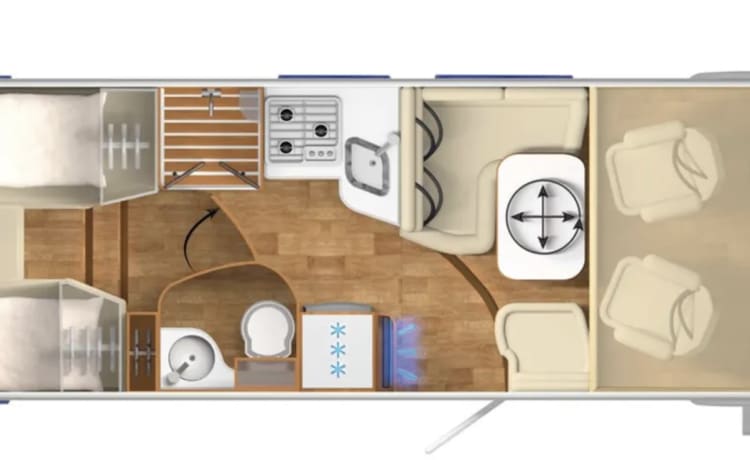 Sehr luxuriöser und kompletter Hymer Camper, Crème de la Crème