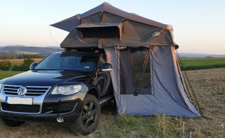 Tente de toit tout-terrain VW Touareg 4x4 camping-car