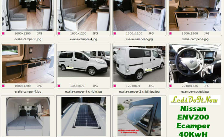 Ecamper – E-camper Nissan ENV200 Camping-car électrique compact pour 2 personnes