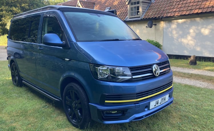 Buzz the Adventure Wagon - VW T6-camper met 4 slaapplaatsen