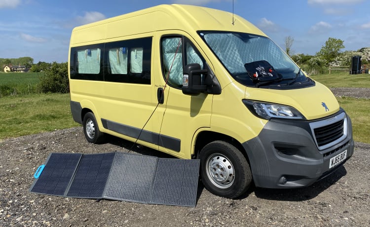 Vincent – , un camping-car Renault confortable 2 places jaune de 2015