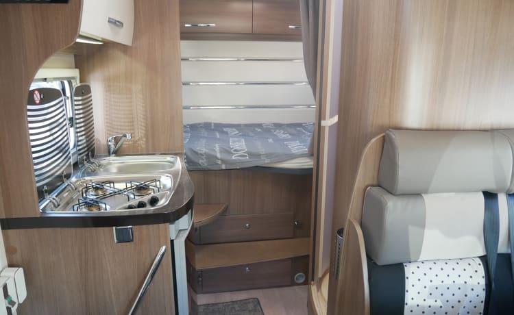 Chausson 514, 4 seats and 4 berths.