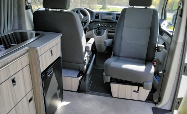 Onze trots – Camping-car bus VW Transporter T6 2p 2016 avec tout nouveau mobilier de camping-car  