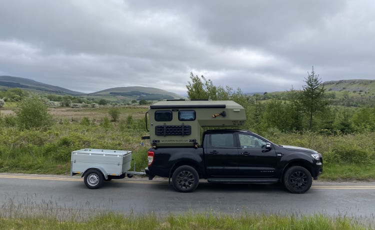 Een hele coole, tardis van een campertruck