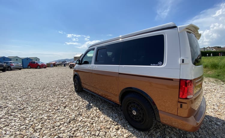 VW T6.1 Family Campervan in de buurt van Somerset, Devon & Dorset Borders