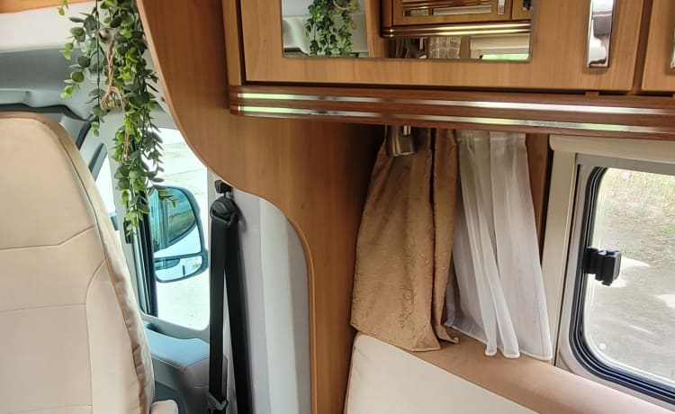 Pluk  – Un meraviglioso Hymer per 4 persone! Ingresso basso e piano terra