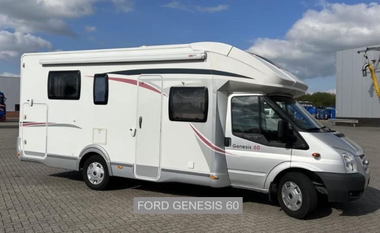 Luxe 4/5 persoons Ford Camper CHALLENGER met Queensbed.