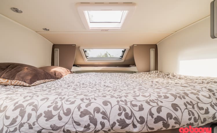 Spiksplinternieuwe mobilhome voor 4 personen