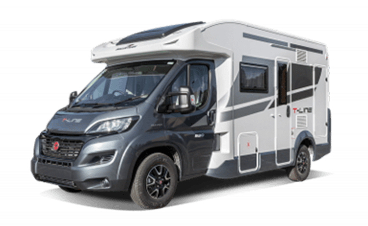 T line 590 – 2021 Four berth Roller Team semi-integrated. 5.99M easy to park. 