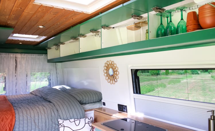 Sfeervolle off-grid 2p camperbus *nieuw*