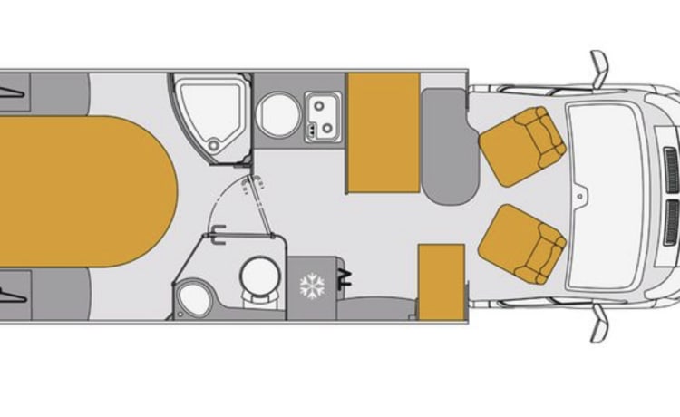 Bennie – Fiat ducato Carado T449 met Queensbed