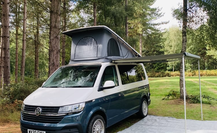 Boris – Luxus T6 VW Camper mit 4 Schlafplätzen und Aufstelldach