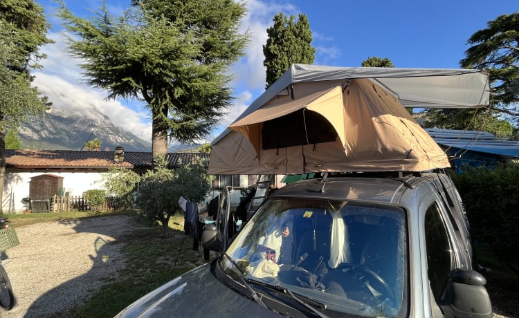 Tenda da tetto 160 con Fiat🇮🇹