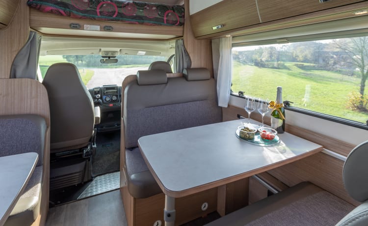 Carado  – Lovely new family camper, plenty of storage space, sleeping space and parking air conditioning