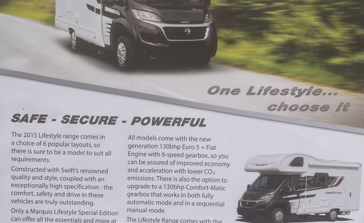 Special edition Lifestyle 696-Black edition – 6 berth Swift Escape Lifestyle 696 2015-breakdown cover included 