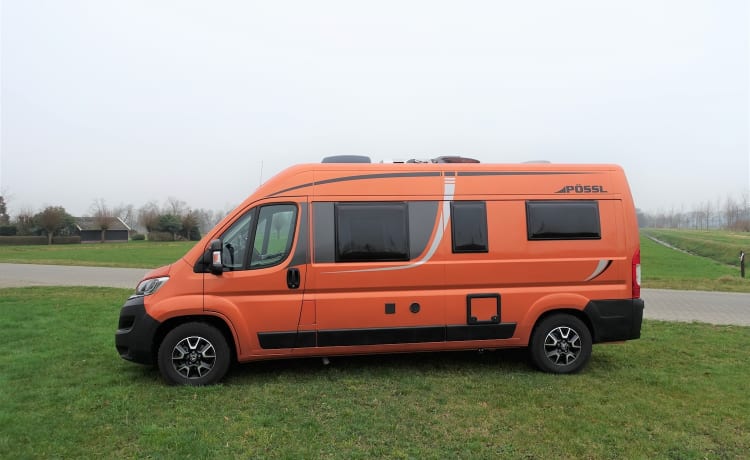 Oranje Boven – Pössl Camperbus 2 Win R Plus de 2019 avec 163 CV et Euro6