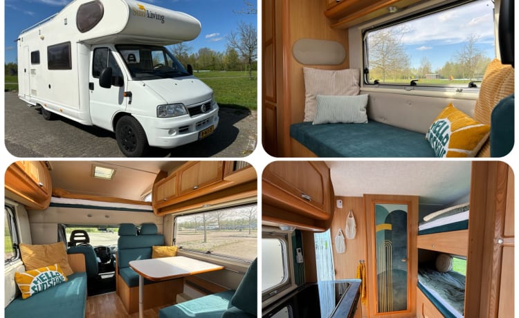 4 persoons Sun Living alkoofcamper uit 2004