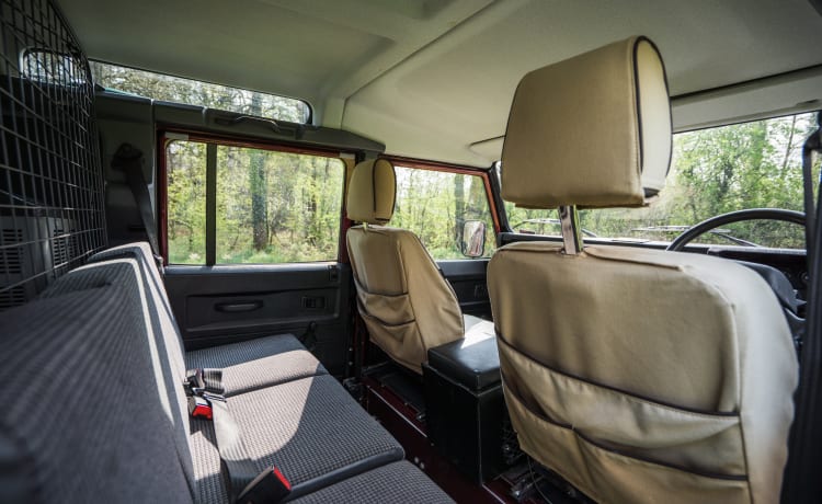 Cherry Belle – Camping-car Land Rover pour l'aventure en famille