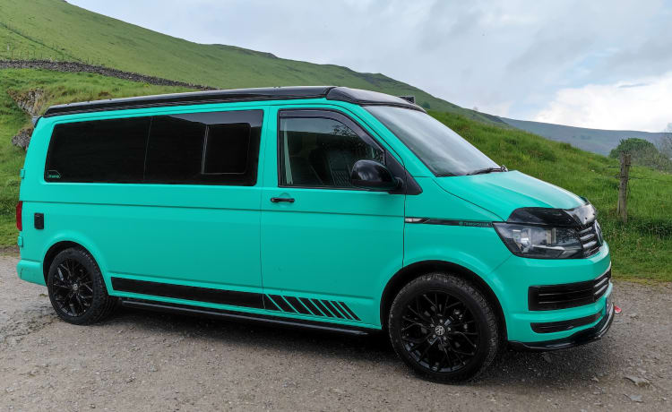 GREENIE – 4 Schlafplätze GREENIE ! VW WOHNMOBIL T6 2.0 Tdi (2018).