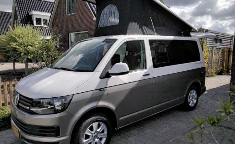 Onze trots – Camping-car bus VW Transporter T6 2p 2016 avec intérieur flambant neuf