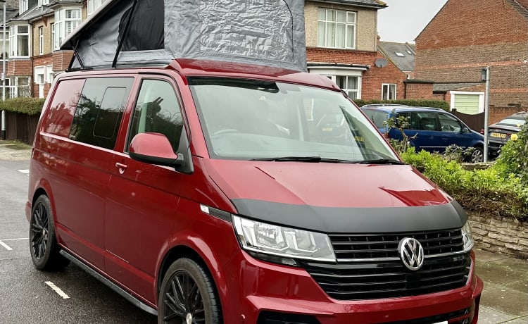 Red adventure – 4 berth Volkswagen campervan from 2020