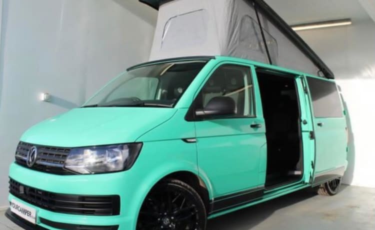 Wee Minty – Camping-car de luxe VW T6 pour les aventures au Royaume-Uni