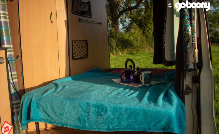 A beautiful self-converted campervan.  Ideal for summer and winter hires 