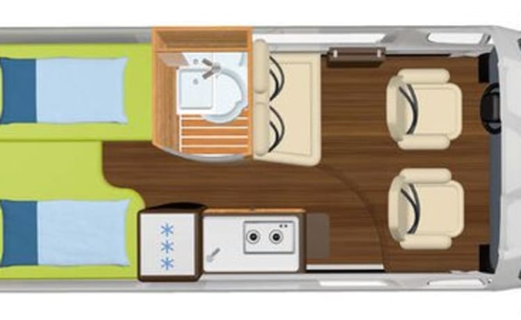 Luxury 2p HYMER bus camper