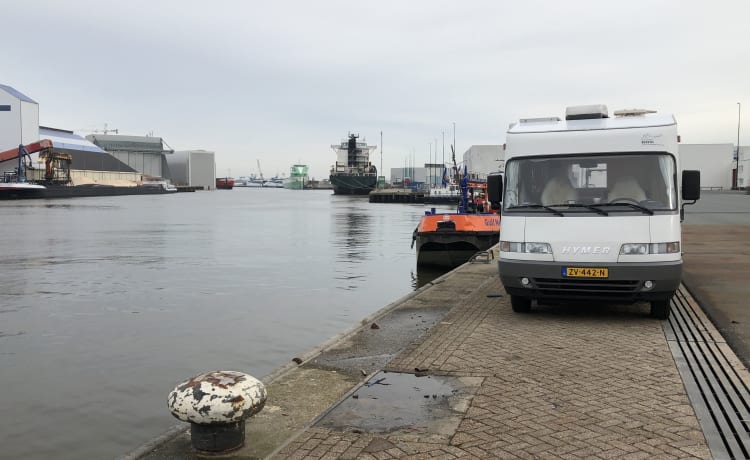 "Popeye" – Luxe, ruime 4p Hymer Classic B534, zeer compleet, vrij van 18/6 - 23/7