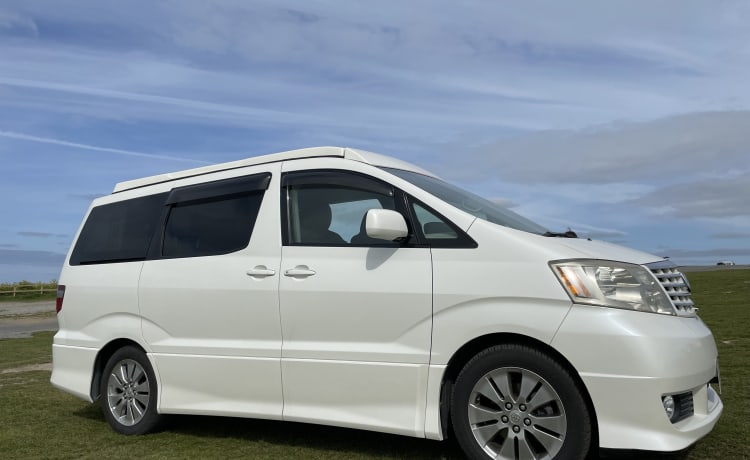 Alfie – Toyota Alphard, pop up roof & solar