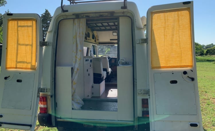 VangelaCampervan – Camping-car automatique Renault Trafic - 2 couchages à  partir de 74,00 £ par jour Goboony