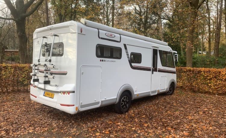 LMC Integral Camper with round seating layout