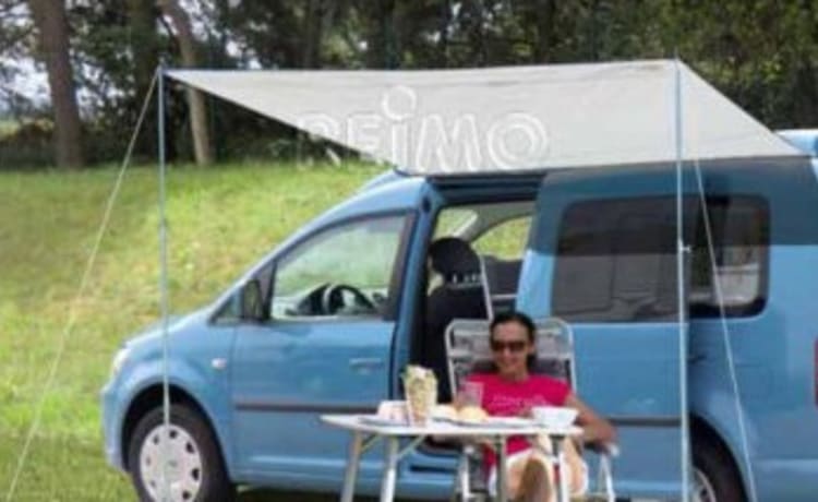 Bijuo2 – Micro mini Caddy camper tweepersoonsbed swamper look caddy maxi voor 1 of 2 personen