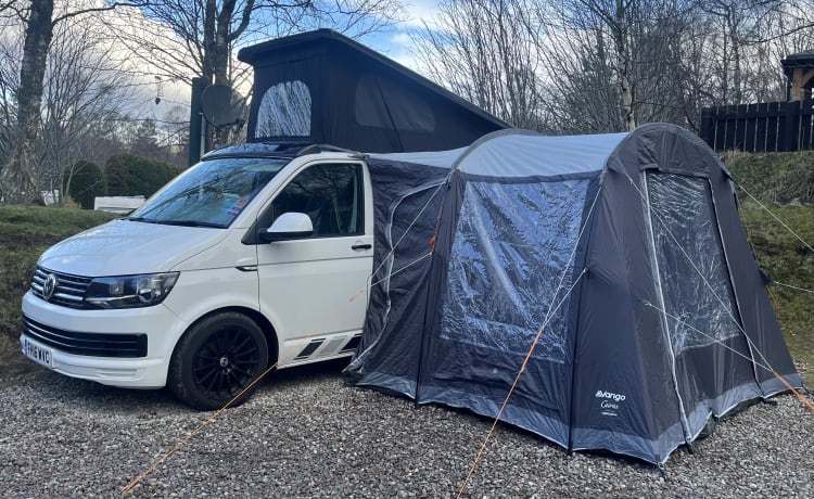 2-Bett-Wohnmobil Volkswagen T6 mit langem Radstand, Baujahr 2016