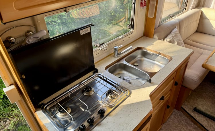 "Popeye" – Luxe, ruime 4p Hymer Classic B534, zeer compleet, vrij van 18/6 - 23/7