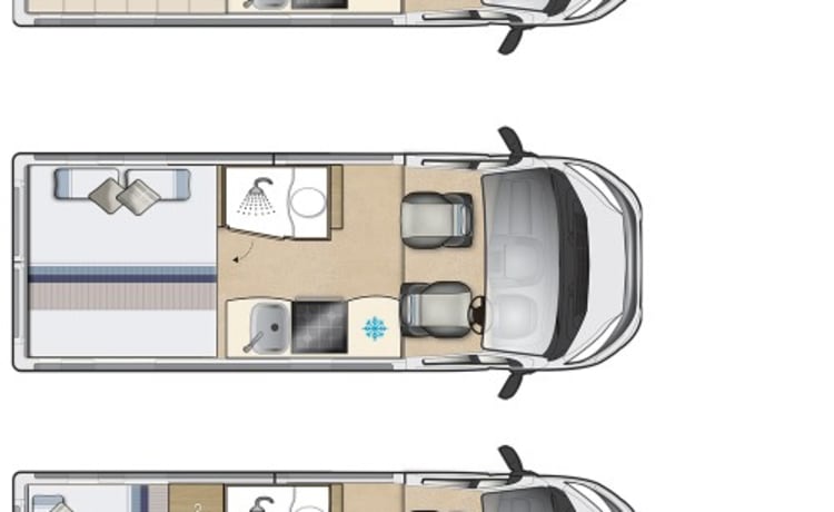 Roxie – Atemberaubender Peugeot Warwick Duo Camper mit 2 Schlafplätzen und allem Luxus