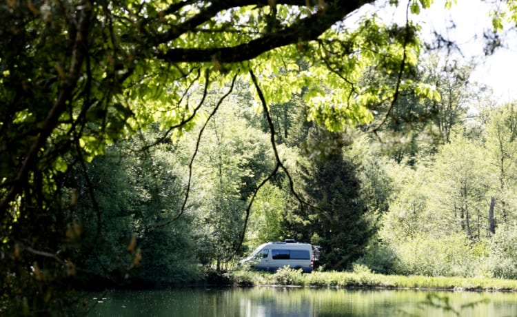 Sprinter di lusso off-grid con interni unici e bohémien, adatto per l'inverno!