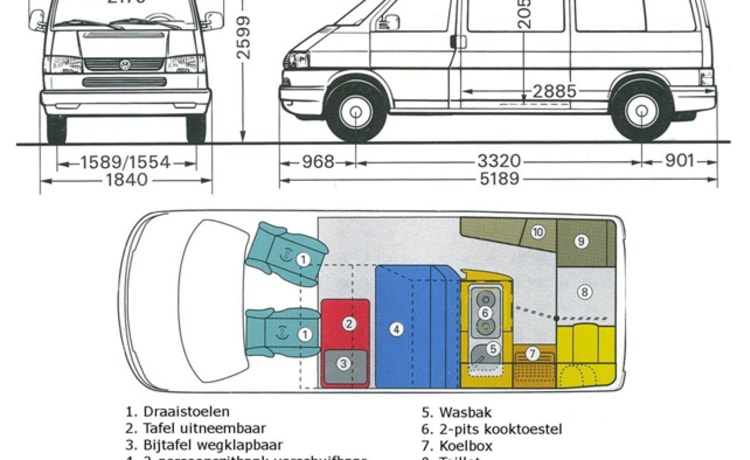 Ollie – Bellissimo camper Volkswagen con WC e 2 letti