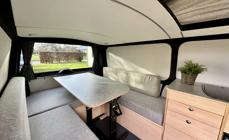 Bestelwagen VW T5 met pop-up