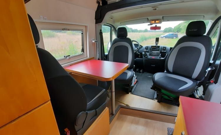 Take Five! – Compact yet spacious practical 2 person Peugeot bus camper