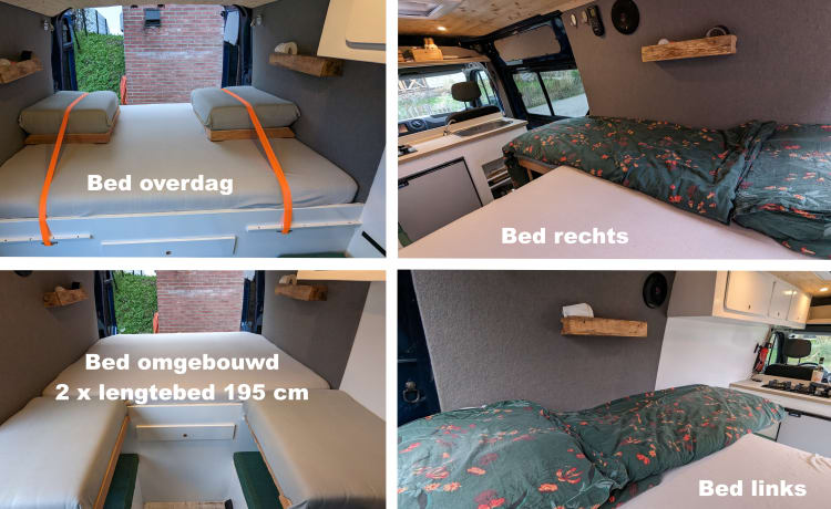 The Eagle – Bus camper 2 person Renault Master 2016 (2 x length bed!)