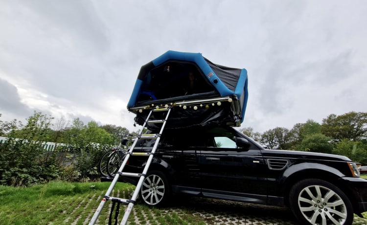 Adventure Cross – Range Rover del 2009 con tenda sul tetto, veicolo per 2 persone (tenda sul tetto)