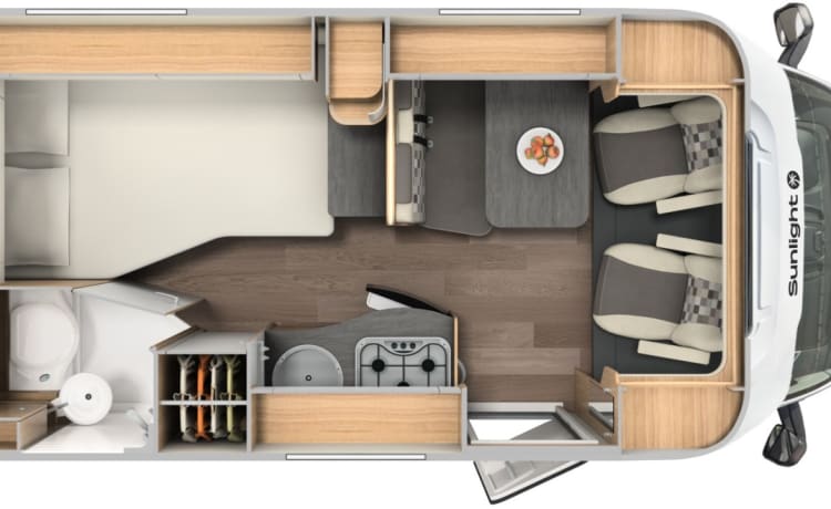 2p Sunlight semi-integrated camper from 2017