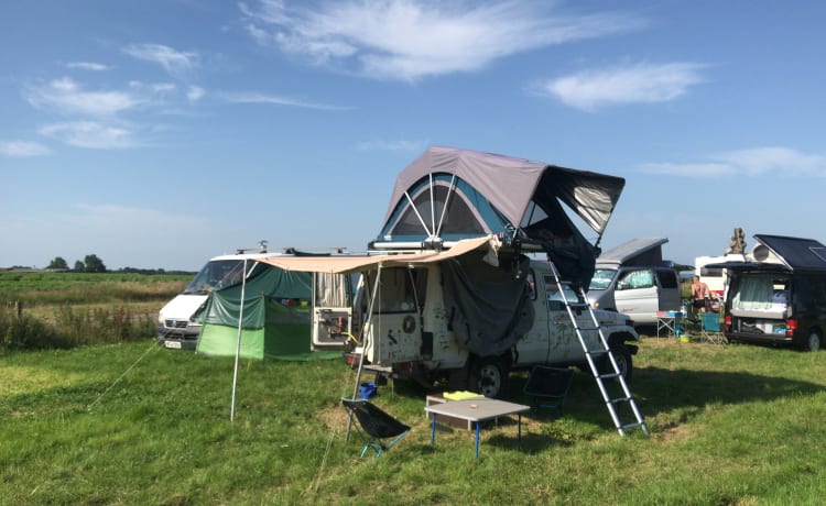 Unique camping cruiser 4x4 with roof tent