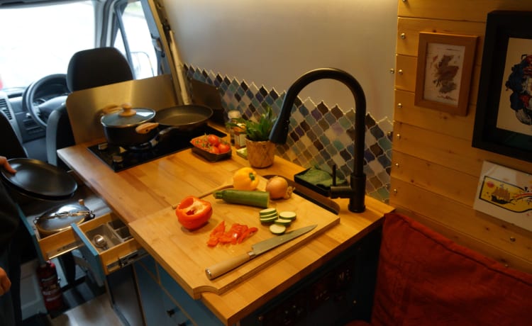 Art – 3 berth Mercedes Sprinter Campervan - Hand-crafted, 1-of-a-kind.