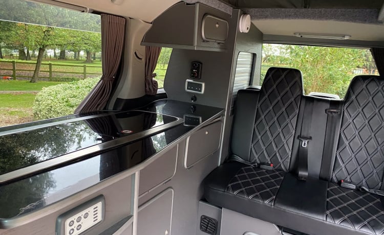 Cyanocitta – Toyota Alphard Campervan, 4WD, 4 zitplaatsen, 4 slaapplaatsen * met verwarming, automaat.